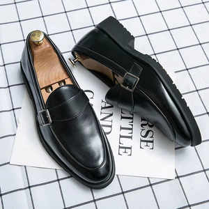 Chaussures habillées pour homme de haute qualité, fabriquées à la main, en cuir, à bout pointu, imperméables, avec soutien de la voûte plantaire, pour mariage - Product Image 4