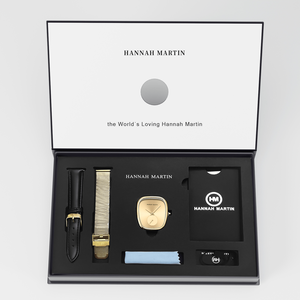 นาฬิกา HANNAH MARTIN แบรนด์ดัง นาฬิกาข้อมือแฟชั่นใหม่สำหรับผู้หญิง ชุดของขวัญคุณภาพสูง ดีไซน์เรียบหรู ทรงสี่เหลี่ยม สำหรับสุภาพสตรี - Product Image 1