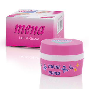 Crema Facial Hidratante Mena con Vitamina E para Todo Tipo de Piel, Uso Diario, Fórmula Orgánica Blanqueadora en Envase Rosa con Caja - Product Image 1