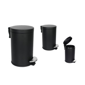 Hot Hotel 3l Poubelle à pédale fermée souple de forme ronde en acier inoxydable durable - Product Image 5