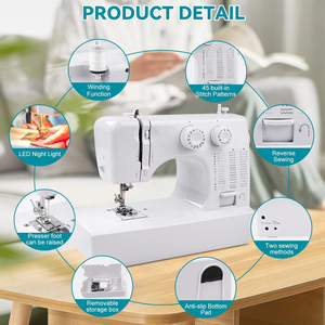 Máquina <span class=keywords><strong>de</strong></span> Coser Eléctrica Portátil UFR-818, <span class=keywords><strong>de</strong></span> Cama Plana, con Doble Aguja y Longitud <span class=keywords><strong>de</strong></span> Puntada Ajustable, Multifuncional para Principiantes y Manualidades - Product Image 4