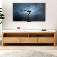 Ensemble de salon moderne de luxe XINGRUO LKD40, armoire en bois sur mesure avec dessus en pierre frittée pour villa