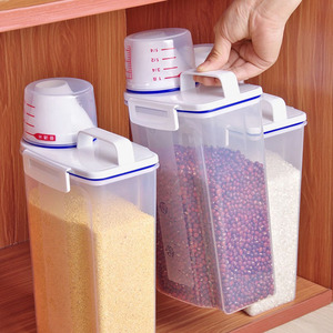Contenitore per <span class=keywords><strong>Alimenti</strong></span> in Plastica PP Trasparente, Ermetico e Antiumidità, Organizzatore da Cucina per <span class=keywords><strong>Conservazione</strong></span> di Cereali - Product Image 3