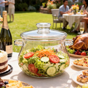 Olla de Cocina de Vidrio de Borosilicato Transparente para Exteriores: 2.5L (84.5oz) Resistente al Calor para Campamentos, Viajes o Reuniones - Product Image 5