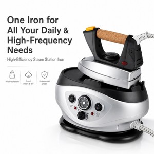Fer à vapeur vertical multifonction réglable pour usage industriel, 2300W, semelle en aluminium, enrouleur automatique, indicateur, mini fer à repasser - Product Image 1