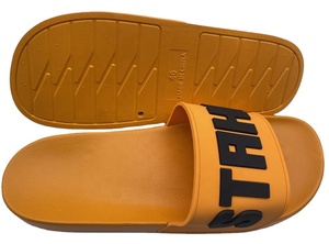 2023 New Designer <strong>Orange</strong> Rubber Sandals Custom Summer <strong>Slides</strong> with Printed Logo for Unisex Fashionable Private Label Slippers Men - Product Image 3