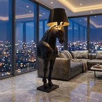 Grande sculpture de cheval en fibre de verre, statue d'animal moderne pour hall d'hôtel et décoration intérieure