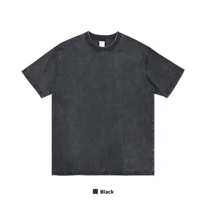 เสื้อยืดผู้ชายทรงหลวม แขนสั้น รุ่น 280G Retro Salted Wash 3D ผ้าเจอร์ซีย์ 100% ผ้าฝ้าย พิมพ์ลายดิจิตอล โลโก้ ไซส์ยุโรป - Product Image 6