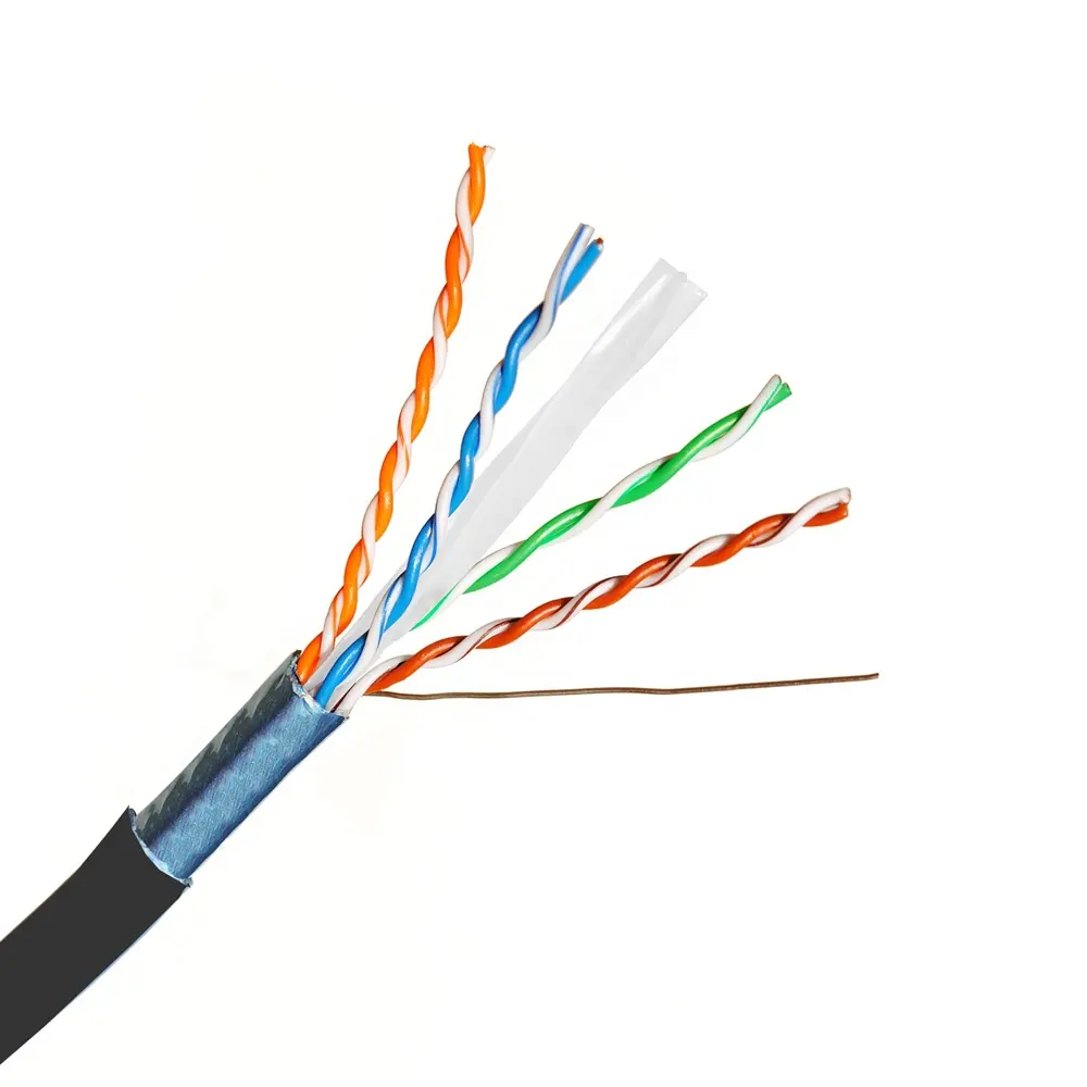 Outdoor Cat6 Cable Network Lan Wire FTP Manufacturer High Quality Eco-friendly 4-PAIR 23AWG Guangdong HDPE CAT 6 Cat8 Cable