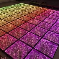 Imperméable à l'eau extérieure filaire 3d étoilé effet miroir led piste de danse pour le mariage mar
