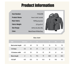 En stock veste imperméable monocouche extérieure coupe-vent respirante <span class=keywords><strong>randonnée</strong></span> en montagne 10000mm veste rigide résistante à l'eau - Product Image 3