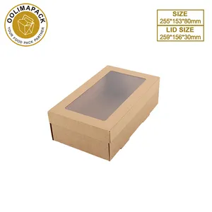 Biodegradable Dessert Box Pastry Box Paper Cake Packaging With Handle