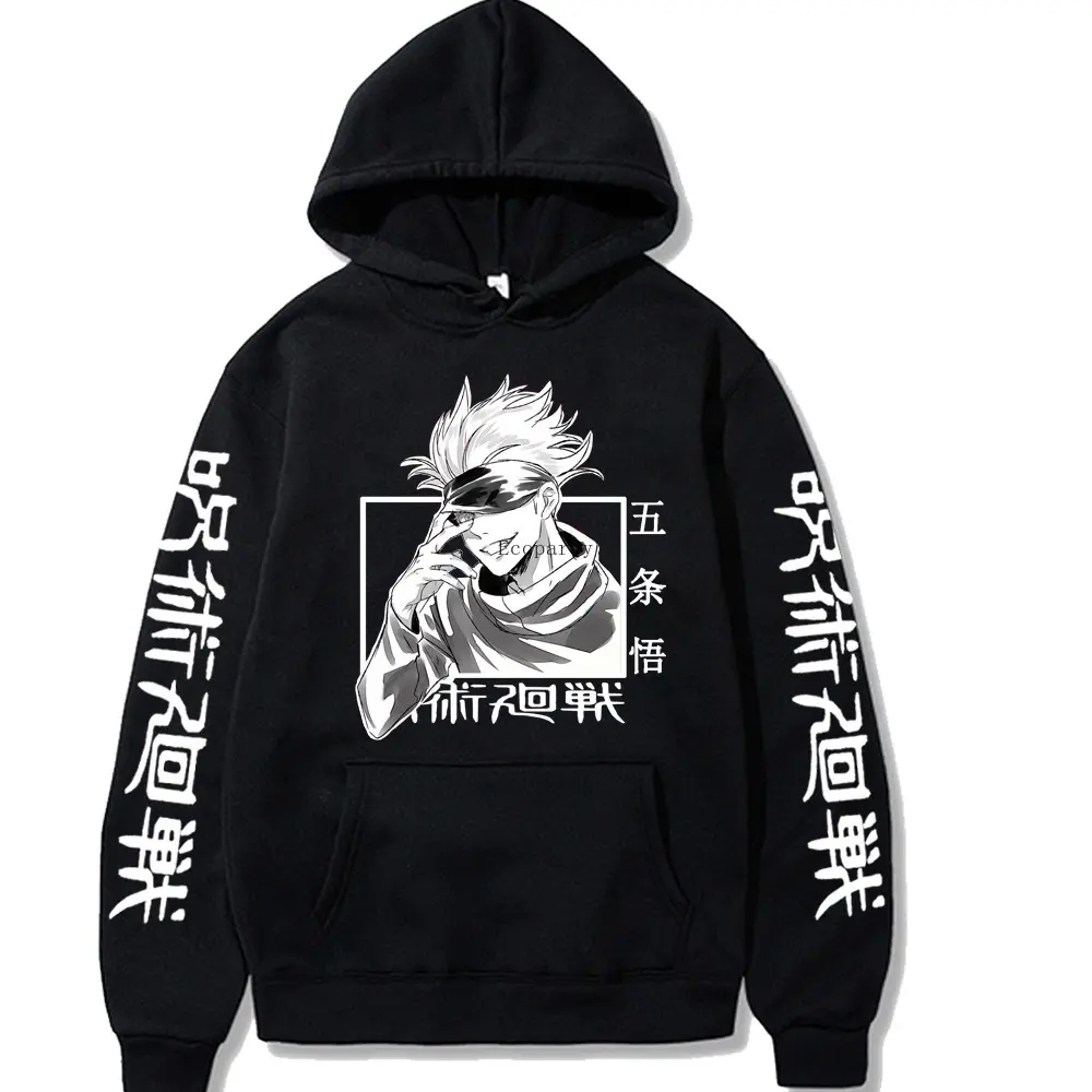 2024 Cross Border Populaire Jujutsu Kaisen Hoodie Hiphop Anime Pullovers Tops Losse Lange Mouwen Herfst Man Doek