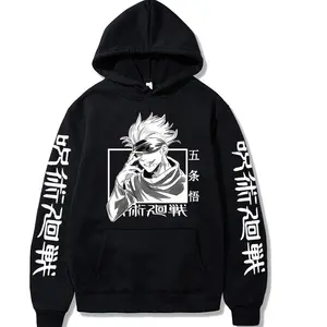 2024 cross border popular Jujutsu Kaisen Hoodie Hip Hop Anime Pullovers Tops Loose Long Sleeves Autumn Man Cloth