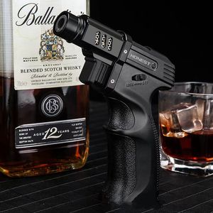 인기 판매 건 모델 휴대용 더블 제트 화염 가스 충전식 토치 라이터, 바베큐 및 요리용 - Product Image 6