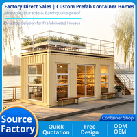Conteneur modulaire préfabriqué de 20 et 30 pieds, personnalisable en usine, pour café créatif et boutique de thé au lait mobile