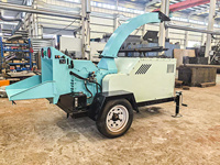 Broyeur de branches et de déchets de jardin professionnel, machine à broyer le bois, portable, alimenté au diesel