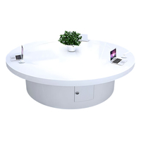 Table de conférence de bureau moderne et minimaliste avec gestion des câbles, idéale pour salle de réunion