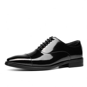 Zapatos Formales de Negocios para Hombre, Estilo Inglés Casual, de Piel Vacuna de Primera Calidad, con Aumento de Altura, Antideslizantes e Impermeables - Product Image 5