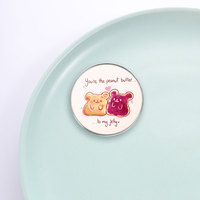 Spedizione Diretta di Badge Rotondi Personalizzati Stampati, Spille Personalizzate con Cartoni Animati, Citazioni Ispiratrici, Figure di Animali e Piante