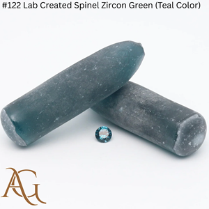 Espinela Cultivada en Laboratorio # 122 Espinela Zirconia Verde (Color Verde Azulado) Creada en Laboratorio, en Bruto, Sintética, Creada por Fusión de Llama, Simulada - Product Image 4