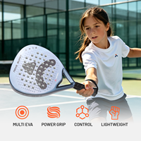 CASTON SPORTS Raqueta de Pádel Personalizada para Niños, de Fibra de Carbono, Superficie 3D