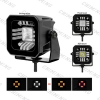 3 Inch 18w Square DRL Led Spot Lampe de travail avec feu de position Offroad 4x4 Lampe de travail pour camion avec feu de position blanc ambre