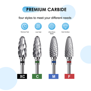 Broca limpiadora de uñas de 3/32 pulgadas, herramientas de manicura sin recubrimiento, fresa de uñas de alta calidad, brocas de carburo de tungsteno para uñas, uso en salón de grano de XF-2XC - Product Image 4