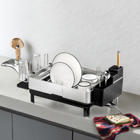 Tempat mangkuk Tiris logam OEM, artefak PC terintegrasi dengan sumpit dan pisau kotak penyimpanan wastafel dapur