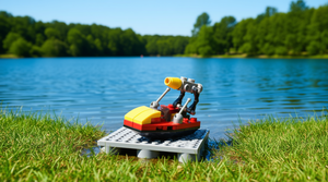 Barco de Carreras Jie Star Fireboat, Modelo de Plástico de 7cm x 4.5cm, Resistente para Lagos, Ríos y Juego al Aire Libre - Product Image 2