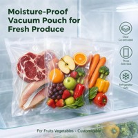 Kantong Vakum Anti Lembab Anti Kabut Segel Panas Transparan untuk Pengemasan Buah, Sayuran, Daging Sapi, Babi, Unggas