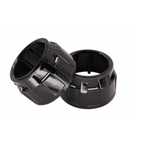 Cache-projecteurs argentés et noirs de 2,5 pouces, style petit diamant, pour décoration de phares de voiture, accessoires de lentilles de retrofit HID Bi-LED