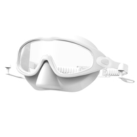 Masque de plongée HD étanche pour sports aquatiques, grande monture, avec protection du nez, en silicone, pour adultes, avec bouchons d'oreilles