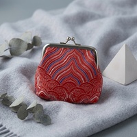 Vente chaude femmes court argent changement pochette rétro Style ethnique beauté tissu petit portefeuille femme pièce clé sac de rangement