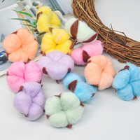 Tête de Kapok Artificielle Faite à la Main, Fleurs Séchées Naturelles, Cotons-tiges, Décoration de Chambre de Mariage, Pâques, Couronne DIY, Bouquet, Boîte Cadeau