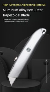 Cuchillo Multiusos de Aleación de Aluminio de Grado Industrial con Hoja de Acero al Carbono OEM para Construcción, Carpintería y Proyectos de Bricolaje - Product Image 5