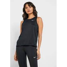 Nike Débardeur de course Miler pour femme Noir Spandex respirant Sports d'été |   100% authentique - Product Image 3