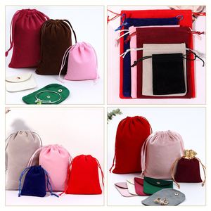 Custom Velvet Drawstring Pouch Reusable Velvet Drawstring Bag Jewelry Storage Bag Small Cloth Bag - Product Image 5