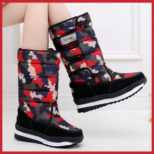 Botas de nieve de invierno de moda para hombres con felpa gruesa, funciones impermeables, antideslizantes y cálidas, cómodas y versátiles - Product Image 5