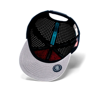 Topi olahraga bisbol Snapback luar ruangan bersirkulasi Logo kustom tambalan karet