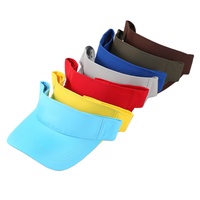 Topi Visor Desain Grosir untuk Olahraga, Bersepeda, Tenis, Golf, dan Aktivitas Luar Ruangan, Bahan Nylon Polos, Dapat Disesuaikan