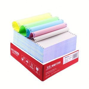 Fabricante Directo Donglin, Papel Continuo para Computadora sin Carbón de 241 mm, 3/4 Capas, Rojo/Blanco/Amarillo, Venta al por Mayor - Product Image 1