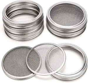 88mm/86mm 70mm/68mm Stainless Steel Sprouting Jars Lids For Wide Mouth Mason Canning Jar