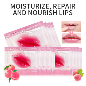 Masque pour les lèvres à la pêche avec collagène hydrolysé, marque privée personnalisée, nourrit les lèvres, anti-dessèchement, soin des lèvres de nuit, masque en feuille - Product Image 6