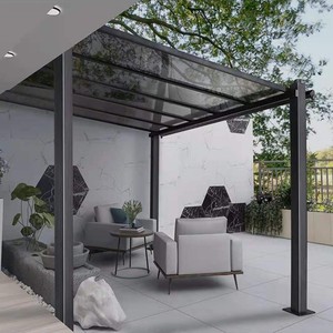Pavillon de jardin de luxe moderne <span class=keywords><strong>en</strong></span> alliage d'aluminium avec toit <span class=keywords><strong>en</strong></span> verre isolant pour balcon de villa - Product Image 3