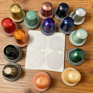 Cápsula de Café Vacía de Aluminio <span class=keywords><strong>Nespresso</strong></span> de 37 mm con Tapas Autoadhesivas para DIY, Cápsula de Café Vacía - Product Image 1