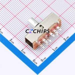 SS-23F20-AC7-NI Slide Switch Switch Double Pole Three Throw Round Pin Header PC Pin 24mm - Product Image 2