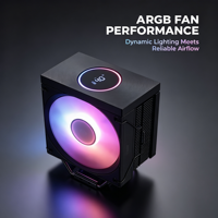 6H120BSX1 Digital Temperature Display CPU Air Cooler High Performance ARGB PWM Fan Quiet Fit Intel LGA 1700 1200 AMD AM5 AM4