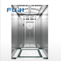 Asansör fabrika doğrudan satış paslanmaz çelik 450kg/630kg/800kg/1000kg FUJI insan asansörü ARD sistemi ile