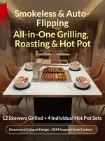 Yawei Rauchfreier Automatisch Rotierender Grillspieß-Tisch Koreanischer Stil Buffet-Restaurant Grilltisch